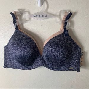 Nautica Set Bras 36B black and grey